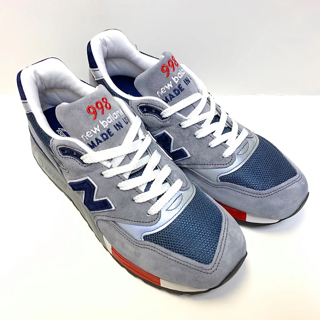 NEW BALANCE M998GNR ORIGINAL GREY BLUE RED MADE IN USA