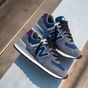 New Balance Mens 574 Grey with Navy