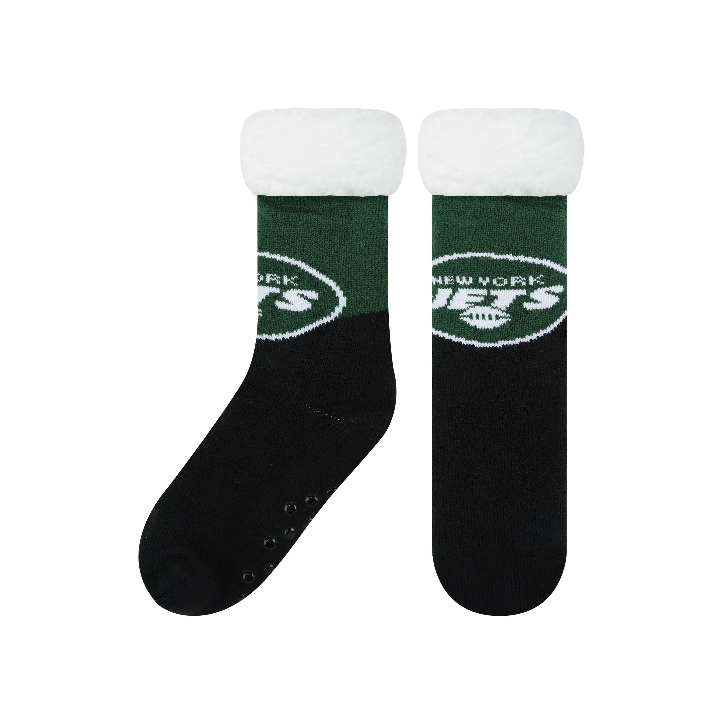 New York Jets Colorblock Footy Slipper Socks