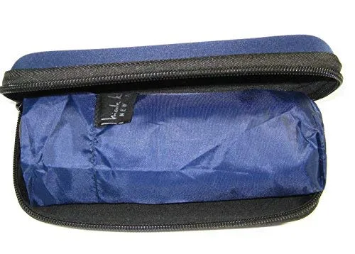 Nicole Miller Micro Mini Umbrella with Hard Eyeglass Carrying Case Dark Blue