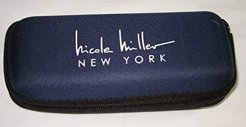 Nicole Miller Micro Mini Umbrella with Hard Eyeglass Carrying Case Dark Blue