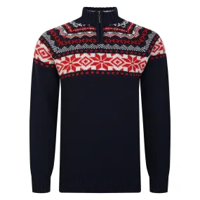 Nordic Fairisle Quarter Zip Jumper