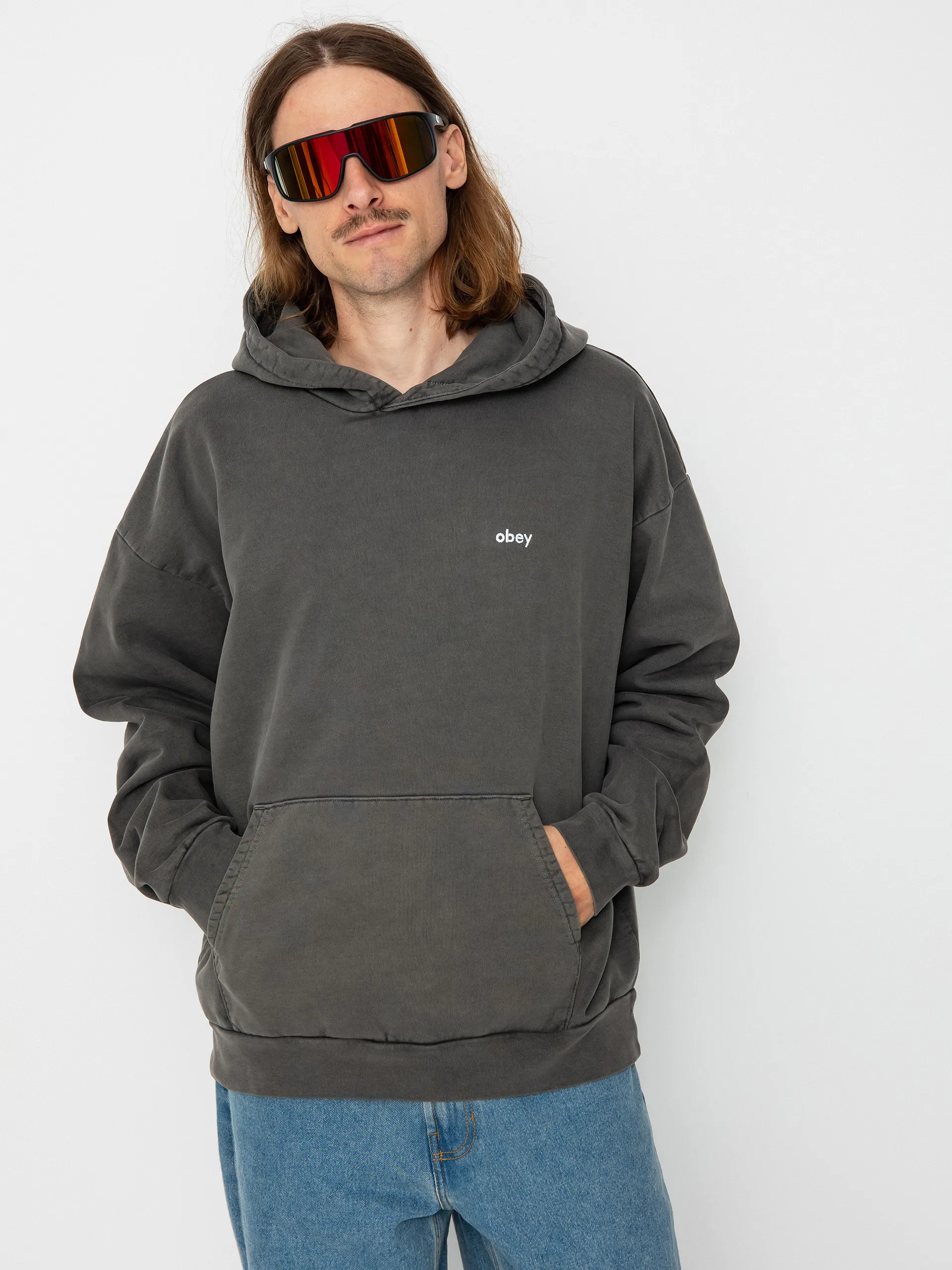 OBEY Lowercase Pigment HD Hoodie (pigment digital black)