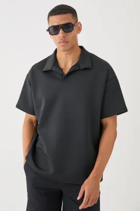 Oversized Revere Scuba Polo | boohooMAN UK