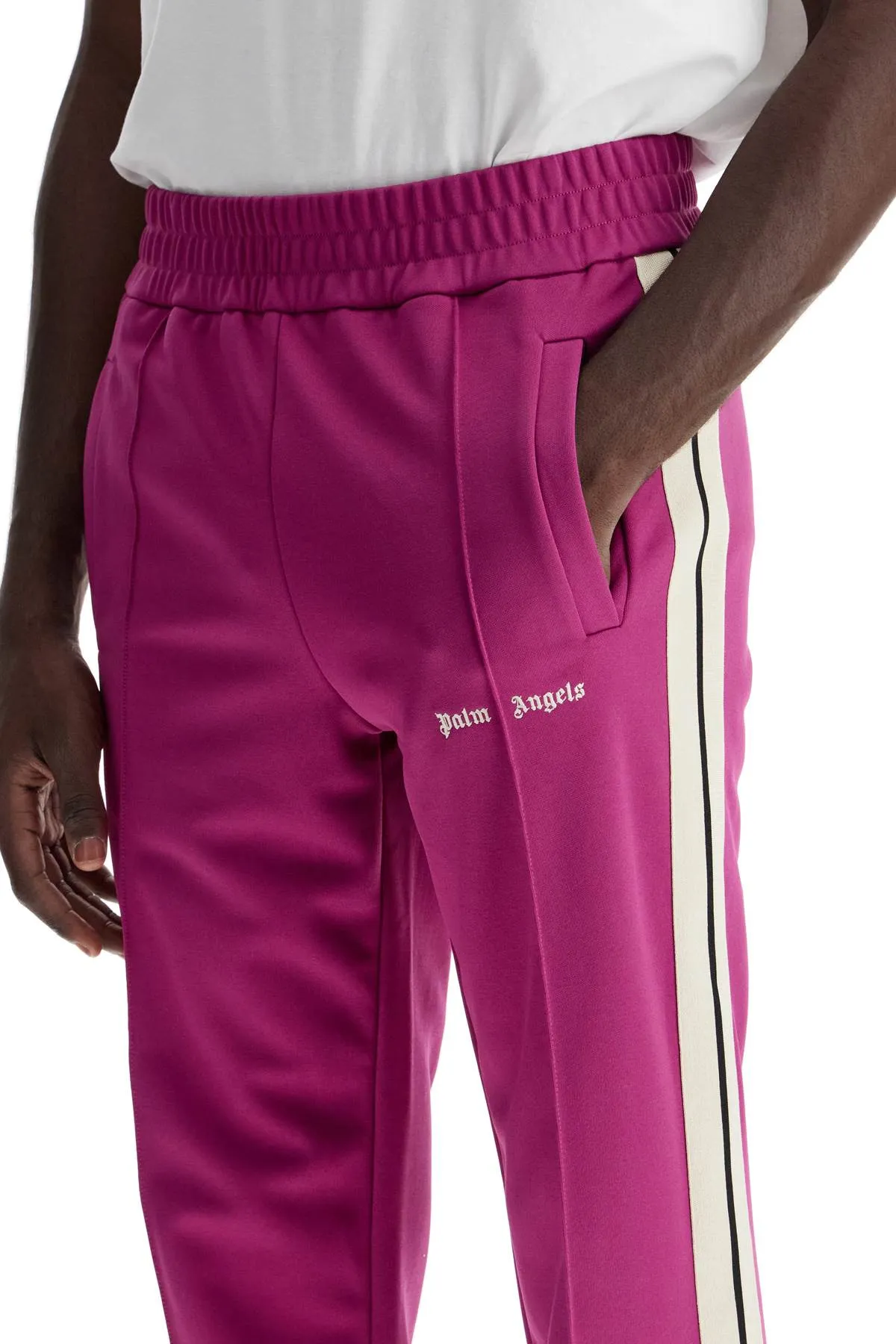 Palm Angels    Palm Angels Contrast Band Joggers With Track In