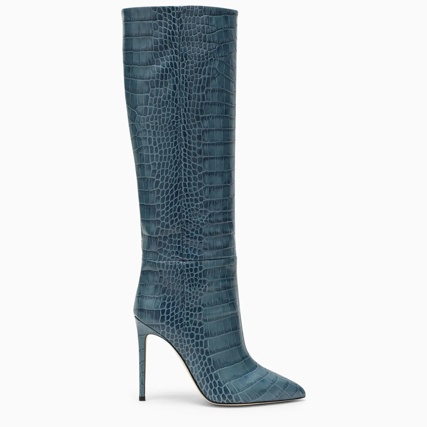 Paris Texas    Paris Texas Denim Boot In Crocodile Look Leather