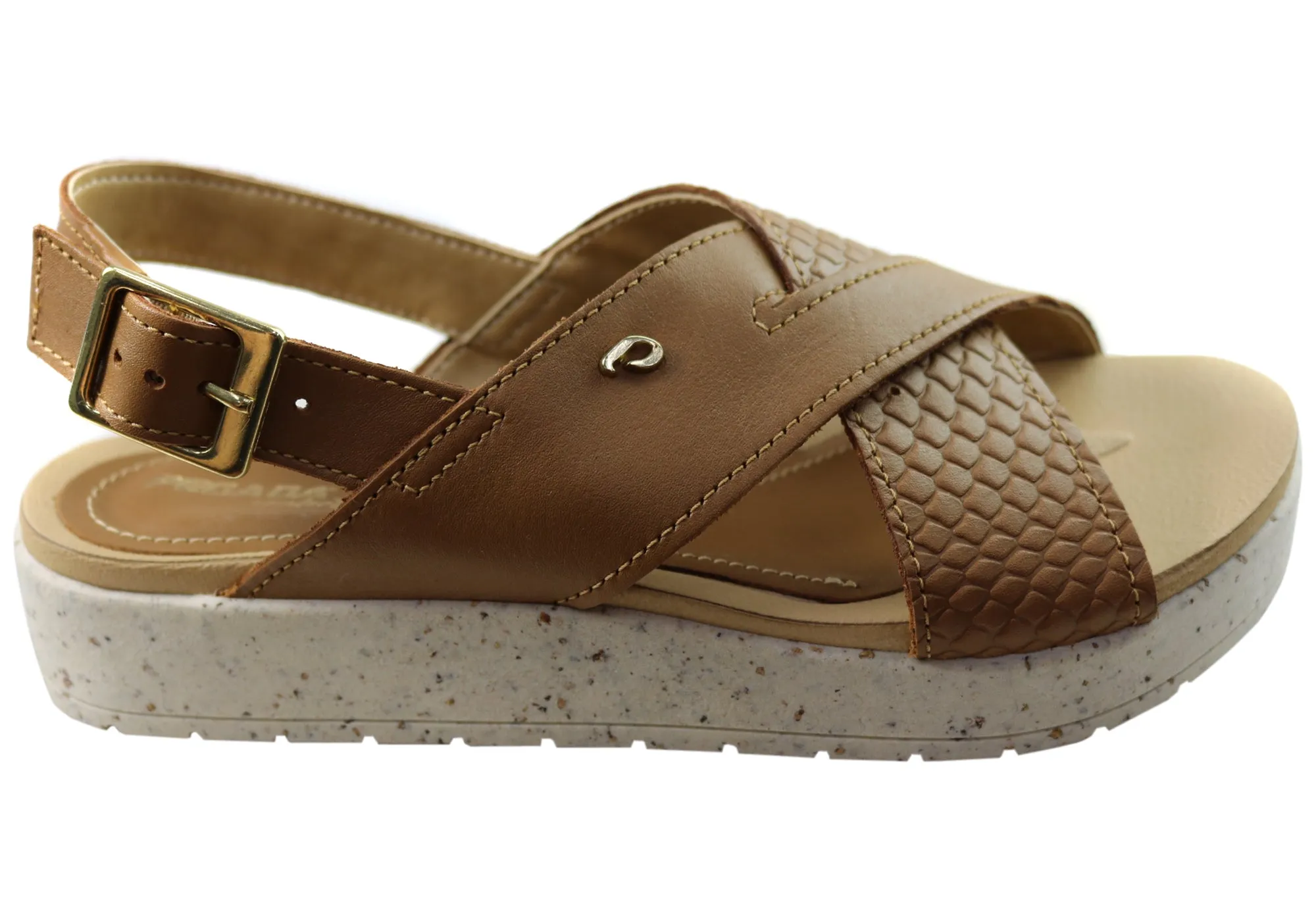 Pegada Nelba Womens Comfortable Leather Sandals Made In Brazil