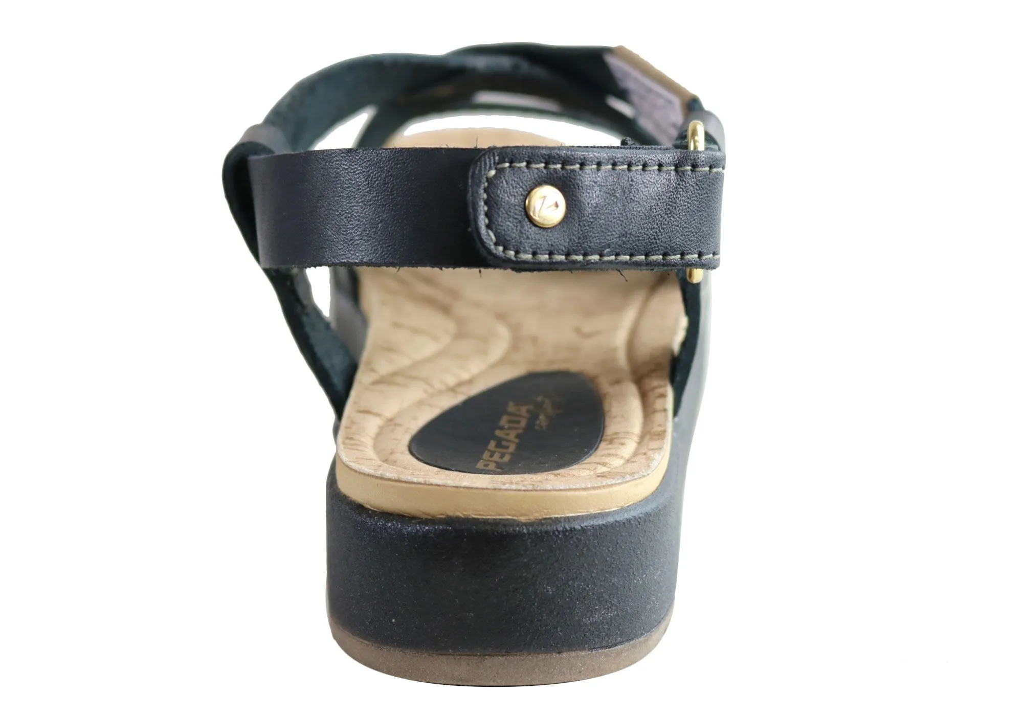 Pegada Tracie Womens Comfort Cushioned Leather Sandals Made In Brazil