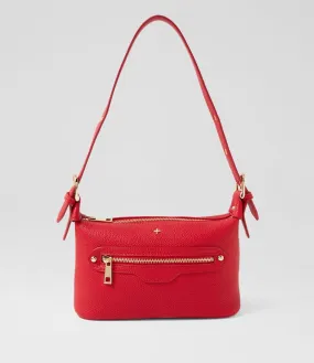 PETA & JAIN Luna Red Pebble Handbag