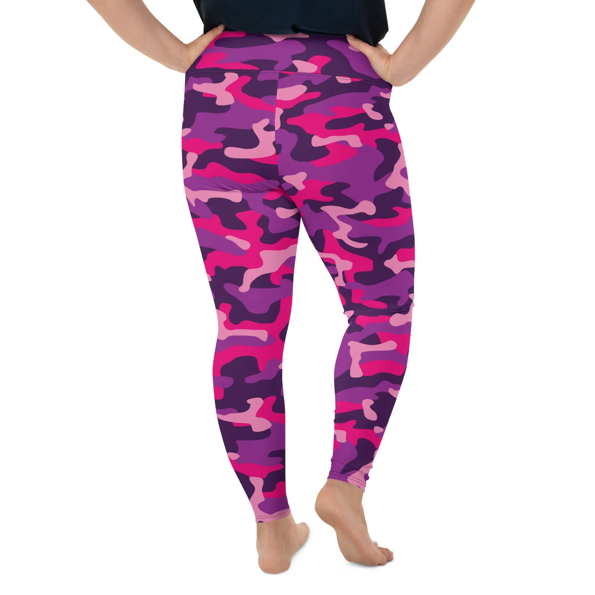 Pink & Purple Camo Plus Size Leggings