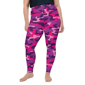 Pink & Purple Camo Plus Size Leggings