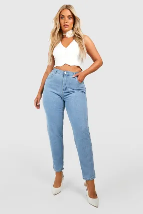 Plus High Waisted Mom Jeans