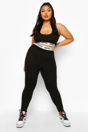 Plus Ofcl Tape Jersey Lounge Leggings