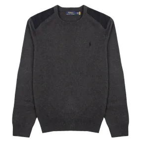 Polo Ralph Lauren Cotton Hybrid Pullover Knit Charcoal Heather