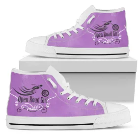 Purple Open Road Girl Women's High Top Sneakers