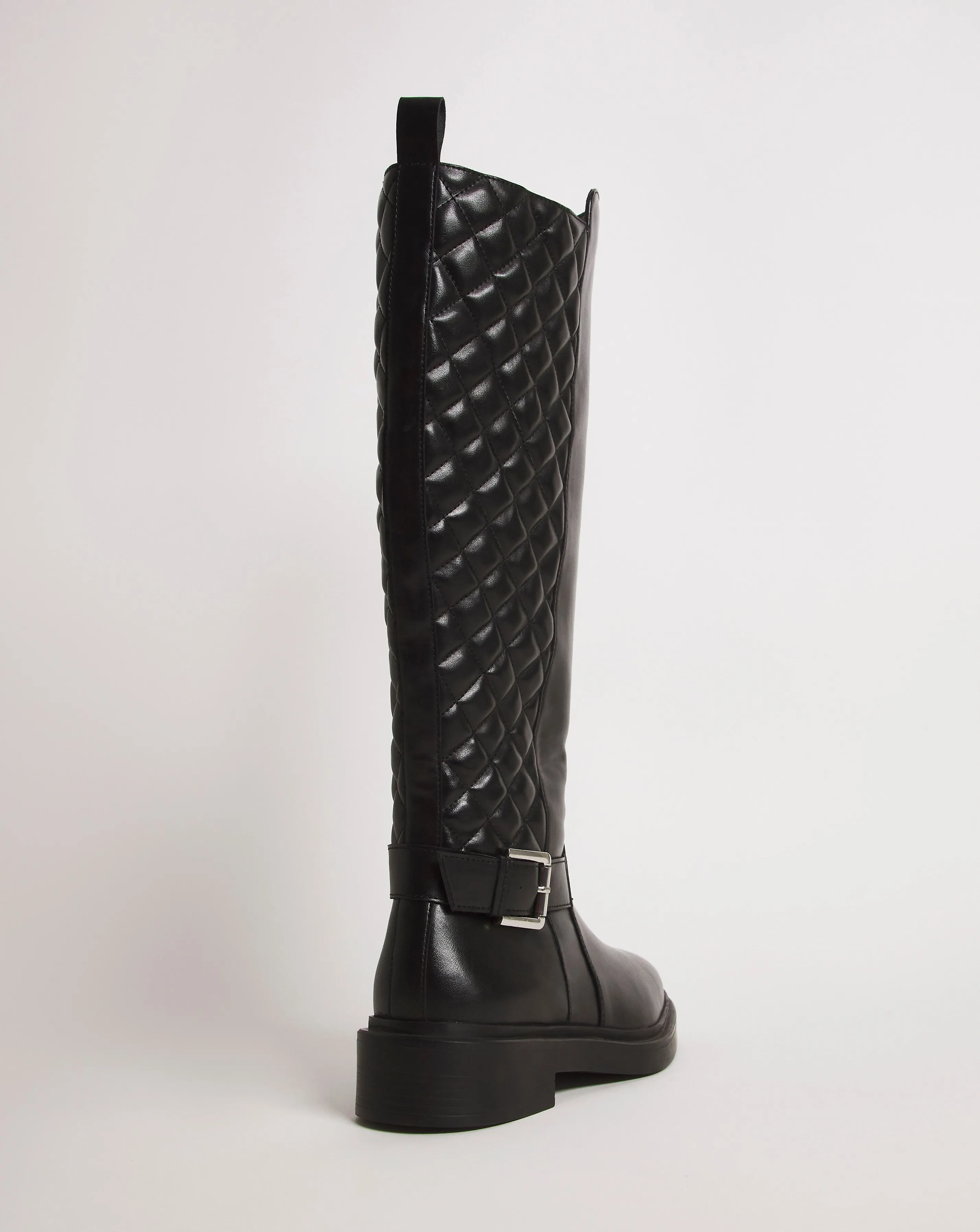 Quilted High Leg Boot E Fit Standard Calf | Simply Be