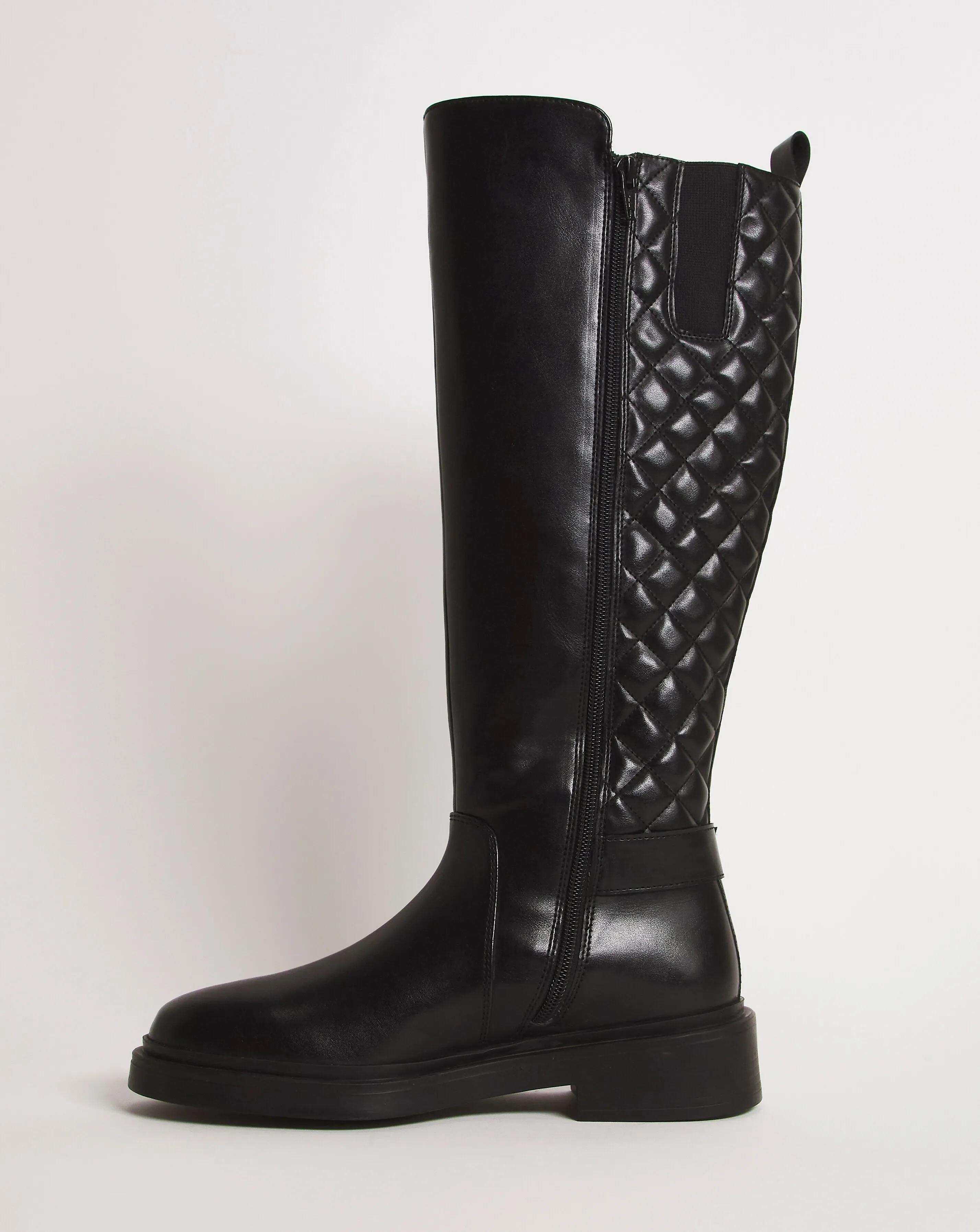 Quilted High Leg Boot E Fit Standard Calf | Simply Be