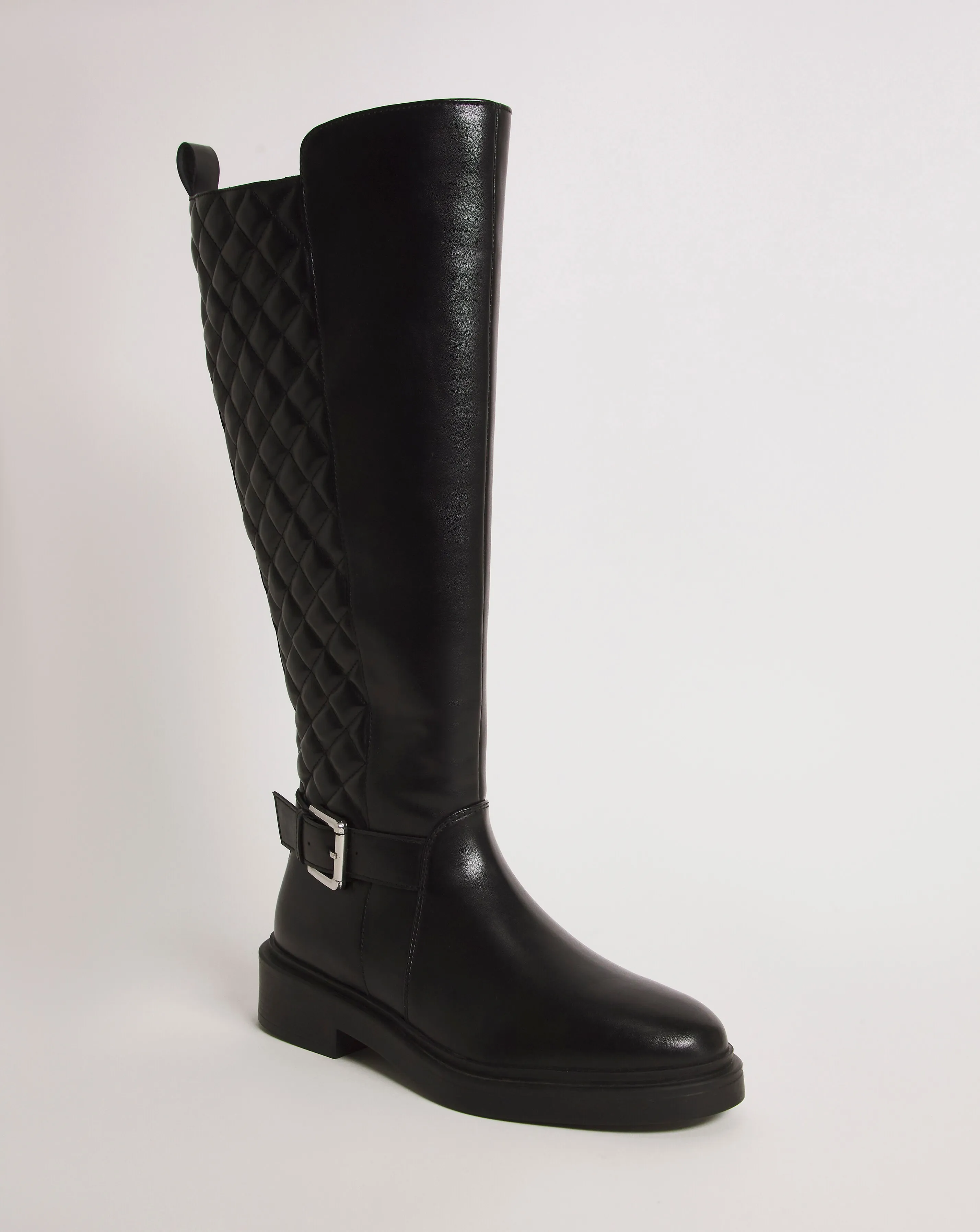 Quilted High Leg Boot EEE Fit Curvy Calf | Simply Be