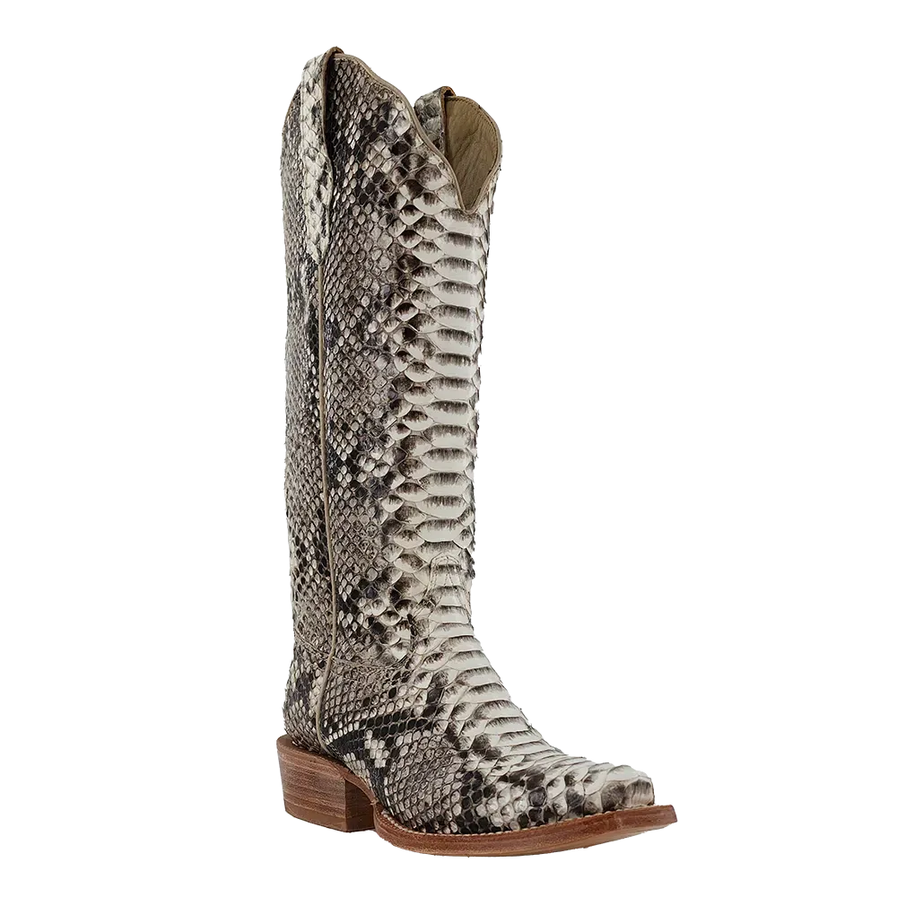 R. Watson Women’s Black and White Python Boot