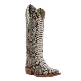 R. Watson Women’s Black and White Python Boot