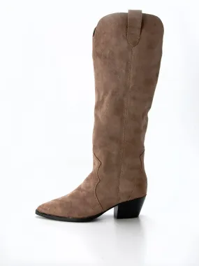 Raid Femmie Knee High Western Boot - Sand