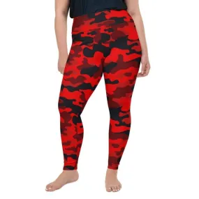 Red Camo Plus Size Leggings