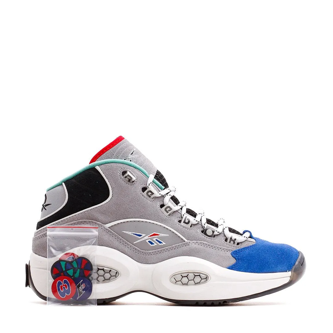 Reebok Classics Men Question Mid Allen Iverson Draft Night Grey Blue GZ7283