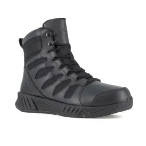 Reebok Men's 6" Floatride Energy Tactical Boot with Side Zipper Black 