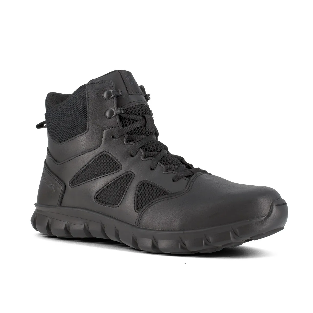 Reebok Men's 6" Sublite Cushion Tactical Boot with Side Zipper Black