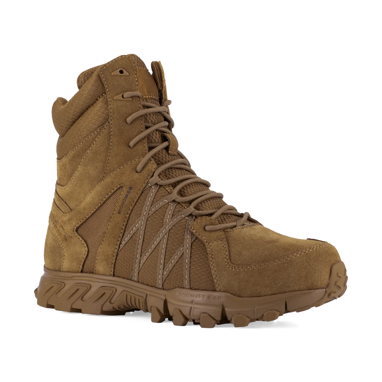 Reebok Men's 8" Trailgrip Tactical Boot with Side Zipper Coyote 