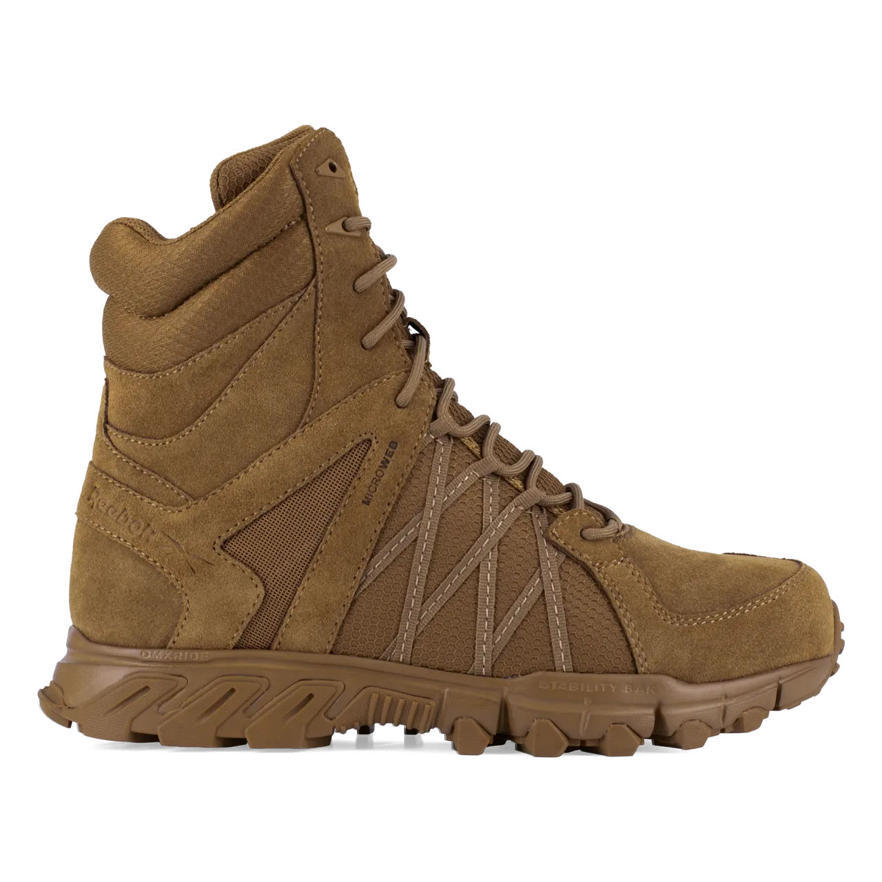 Reebok Men's 8" Trailgrip Tactical Boot with Side Zipper Coyote 