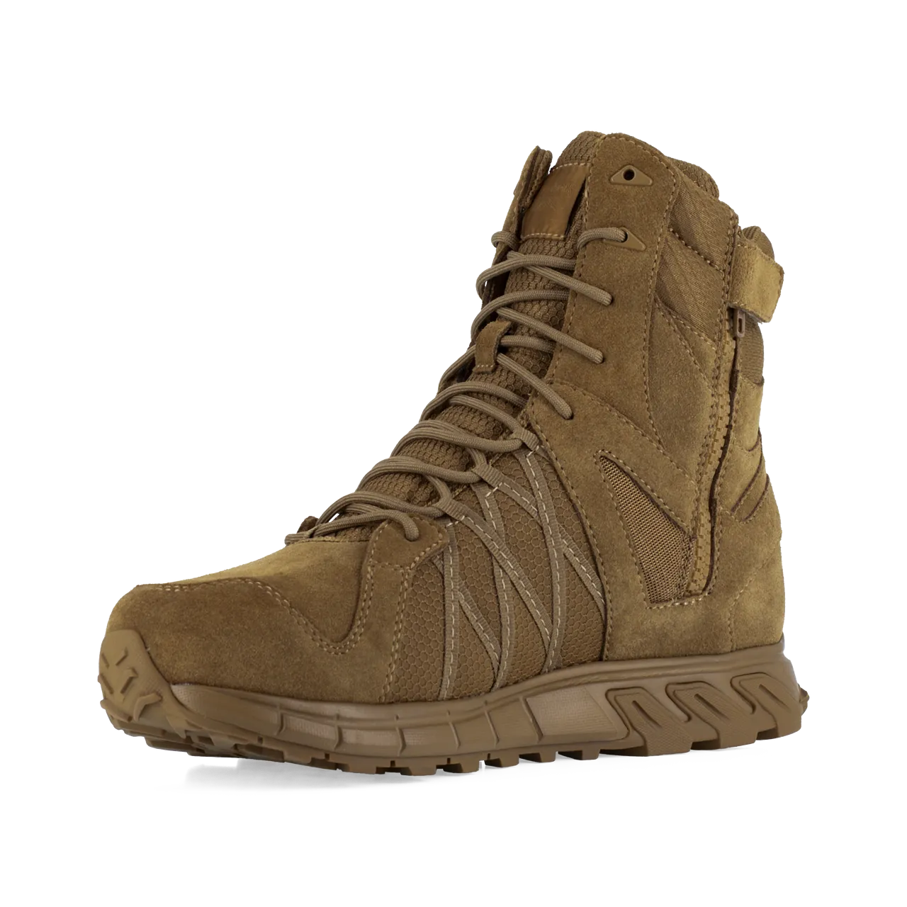 Reebok Men's 8" Trailgrip Tactical Boot with Side Zipper Coyote 