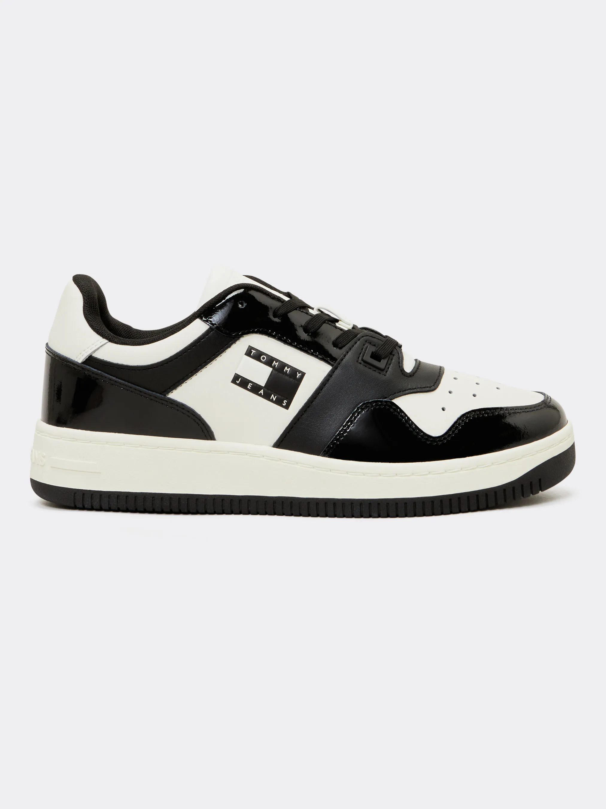 Retro Patent Leather Fine Cleat Basketball Trainers | Sneakers | Tommy Jeans