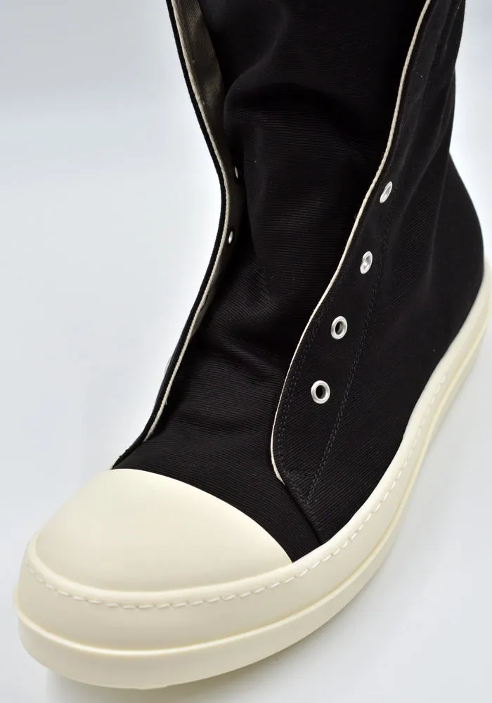 RICK OWENS DRKSHDW DU01D18O6 CB BOOT SNEAKERS BLACK/MILK