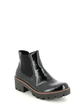 Rieker 79265-01 Amalia Boot in Black Patent