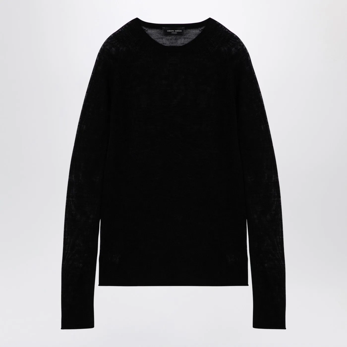 Roberto Collina    Roberto Collina Semi Transparent Black Jumper