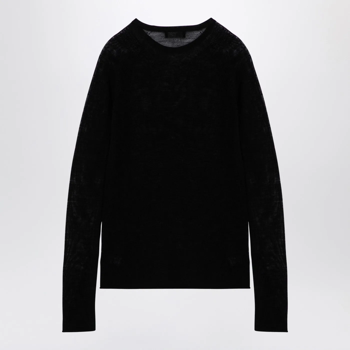 Roberto Collina    Roberto Collina Semi Transparent Black Jumper