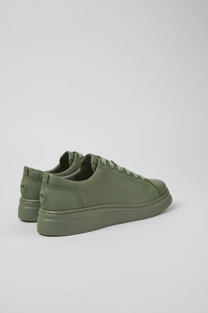 Runner Up Green leather sneakers for women