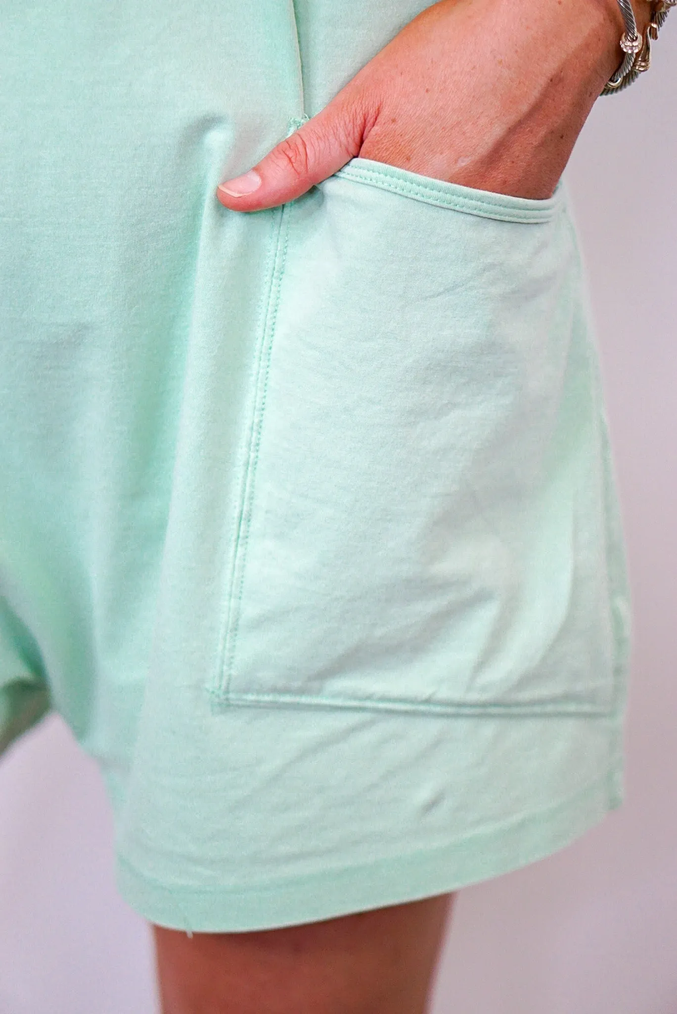 Running Errands Mint Green Romper