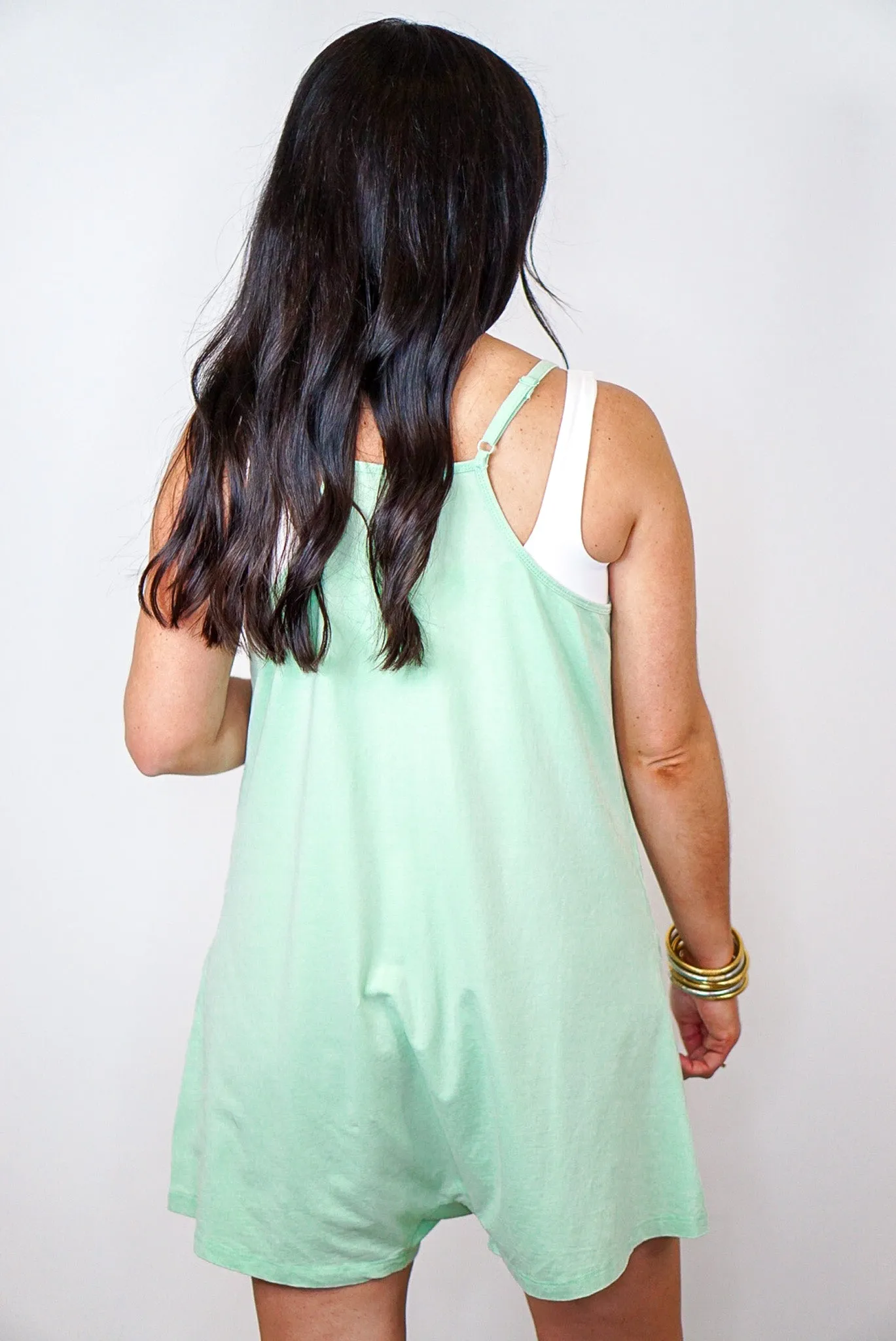 Running Errands Mint Green Romper