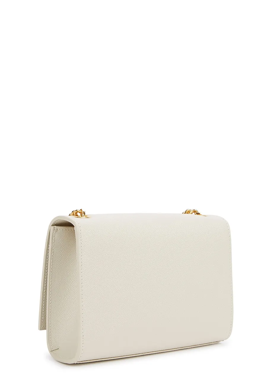 SAINT LAURENT Kate small white leather shoulder bag -                         -                     -                