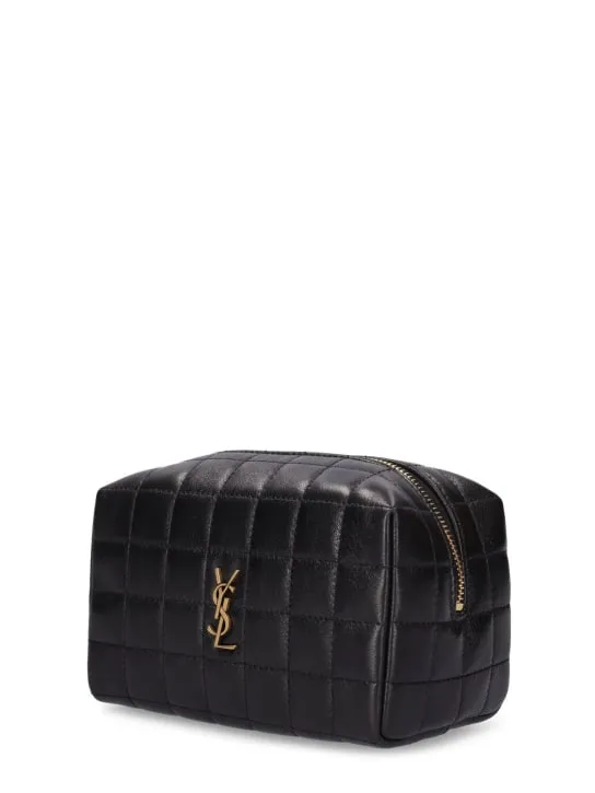 Saint Laurent   Small Cassandre leather makeup bag 