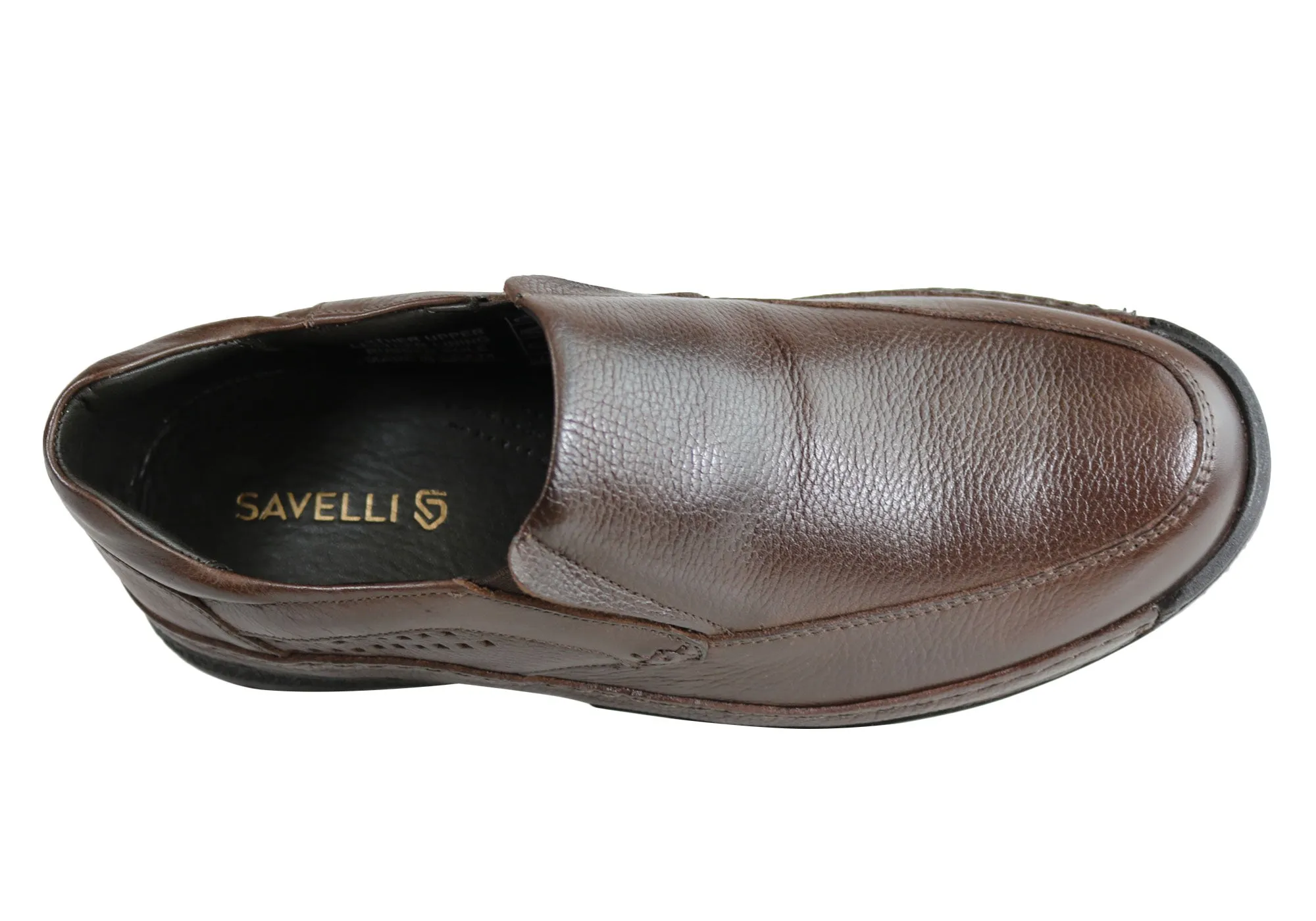 Savelli League Mens Comfort Leather Slip On Shoes Made In Brazil