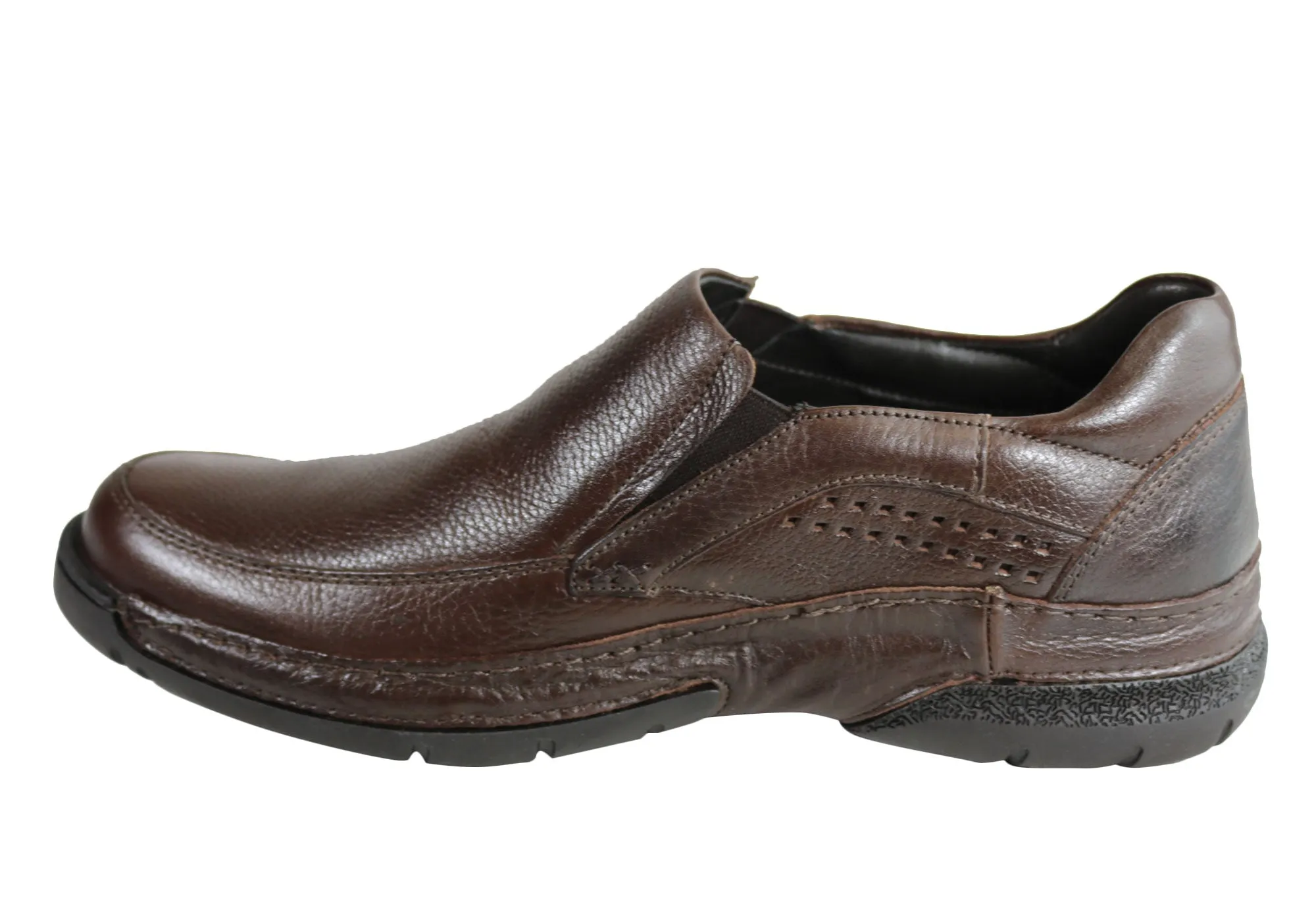 Savelli League Mens Comfort Leather Slip On Shoes Made In Brazil