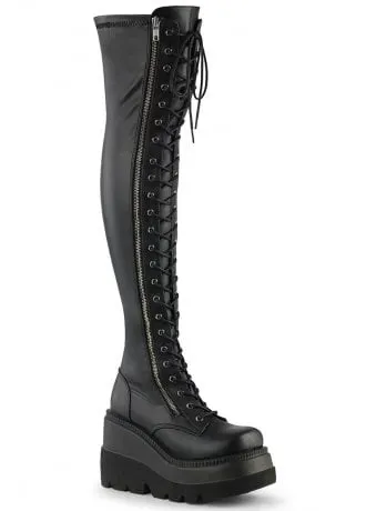 Shaker 374 Stretch Vegan Leather Over The Knee Boot