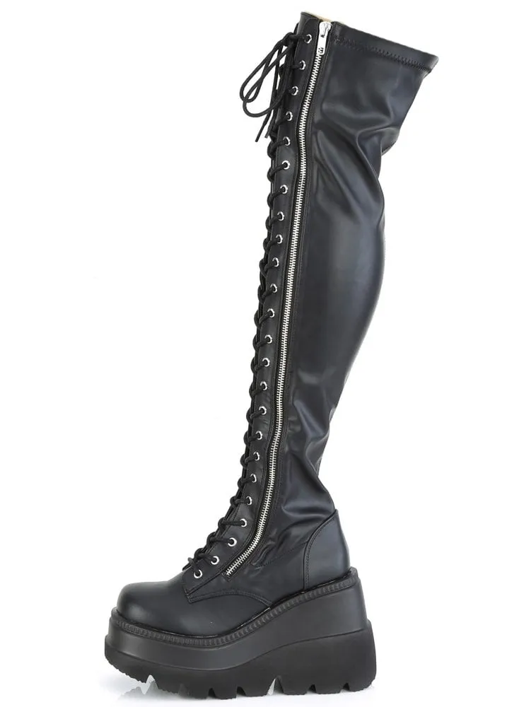 Shaker 374 Stretch Vegan Leather Over The Knee Boot