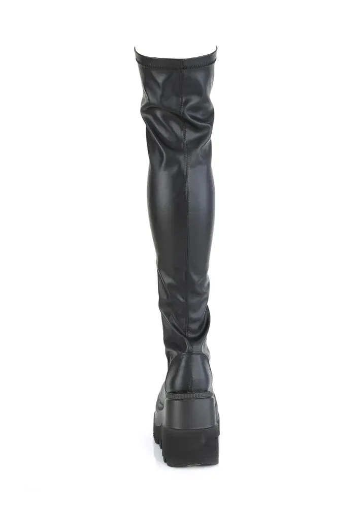 Shaker 374 Stretch Vegan Leather Over The Knee Boot