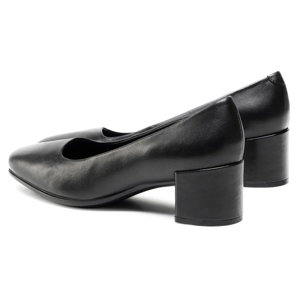 Shape Squared 35 Full Grain Leather Women's Block Heel Slip-On Shoes