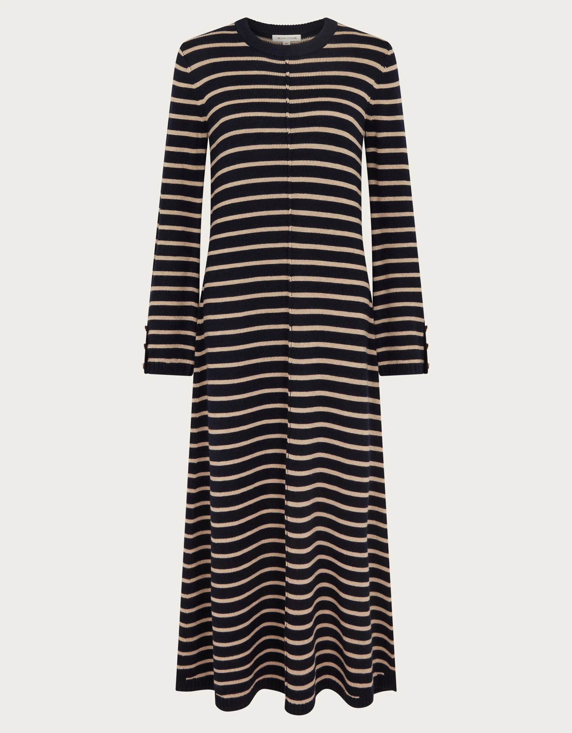 Shaw Stripe Midi Jumper Dress Blue