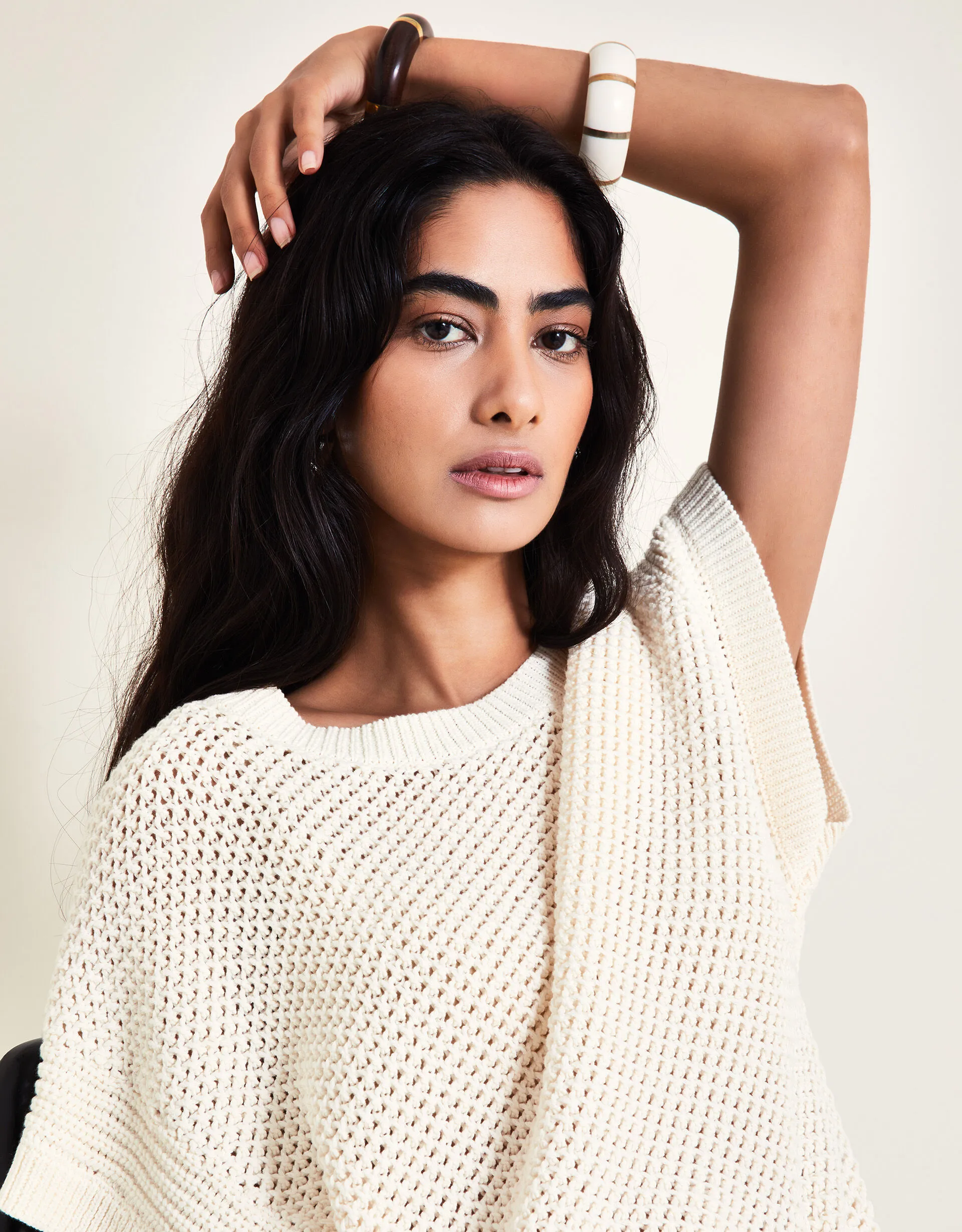 Sia Short Sleeve Jumper Ivory